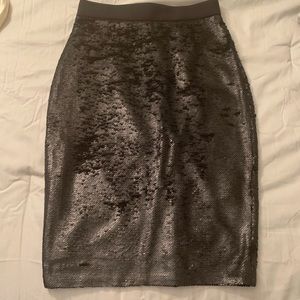 Reversible Sequin Knee Length Skirt